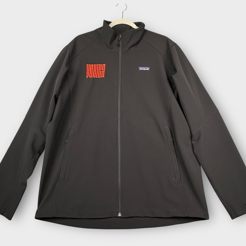 Patagonia Jacket Mens XL Black Softshell Adze Embroidered Full Zip 83525‎